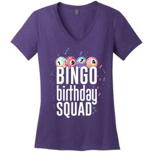 Bingo Birthday Squad Women's V-Neck T-Shirt