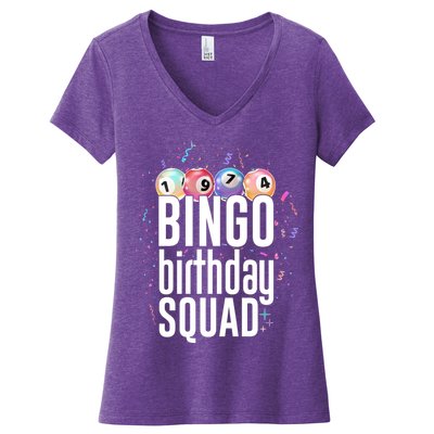 Bingo Birthday Squad Women's V-Neck T-Shirt