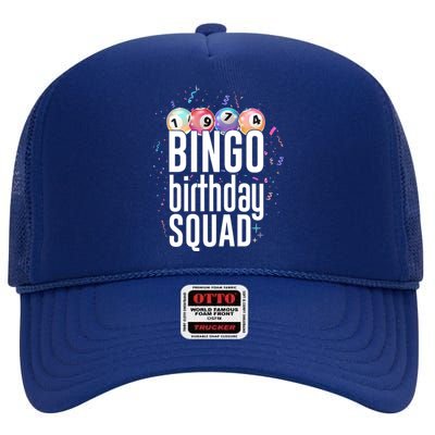 Bingo Birthday Squad High Crown Mesh Back Trucker Hat