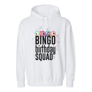 Bingo Birthday Squad Garment-Dyed Fleece Hoodie