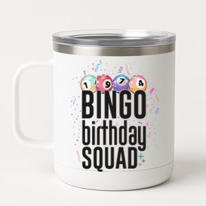 Bingo Birthday Squad 12 oz Stainless Steel Tumbler Cup