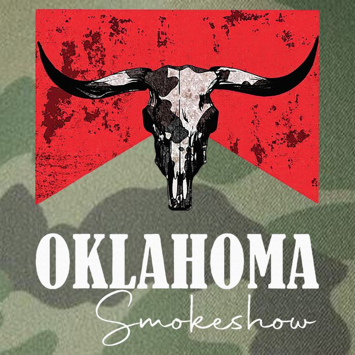 Boho Bull Skull Cow Oklahoma Smokeshow Western Country Legacy Tie Dye Trucker Hat