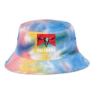 Boho Bull Skull Cow Oklahoma Smokeshow Western Country Tie Dye Newport Bucket Hat