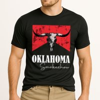 Boho Bull Skull Cow Oklahoma Smokeshow Western Country Cooling Performance Crew T-Shirt