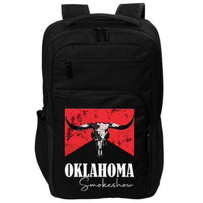 Boho Bull Skull Cow Oklahoma Smokeshow Western Country Impact Tech Backpack