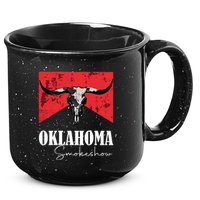 Boho Bull Skull Cow Oklahoma Smokeshow Western Country 15oz Campfire Ceramic Mug