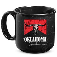 Boho Bull Skull Cow Oklahoma Smokeshow Western Country 15oz Campfire Ceramic Mug