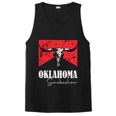Boho Bull Skull Cow Oklahoma Smokeshow Western Country PosiCharge Competitor Tank