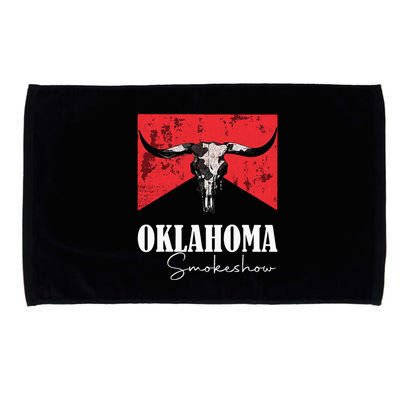 Boho Bull Skull Cow Oklahoma Smokeshow Western Country Microfiber Hand Towel