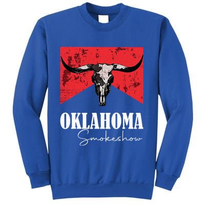 Boho Bull Skull Cow Oklahoma Smokeshow Western Country Sweatshirt