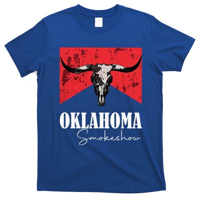 Boho Bull Skull Cow Oklahoma Smokeshow Western Country T-Shirt