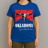 Boho Bull Skull Cow Oklahoma Smokeshow Western Country T-Shirt