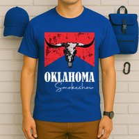 Boho Bull Skull Cow Oklahoma Smokeshow Western Country T-Shirt