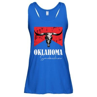 Boho Bull Skull Cow Oklahoma Smokeshow Western Country Ladies Essential Flowy Tank