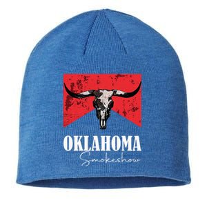 Boho Bull Skull Cow Oklahoma Smokeshow Western Country Sustainable Beanie