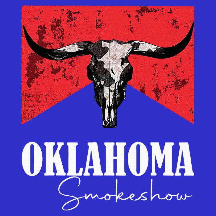 Boho Bull Skull Cow Oklahoma Smokeshow Western Country 16 in Basic Backpack
