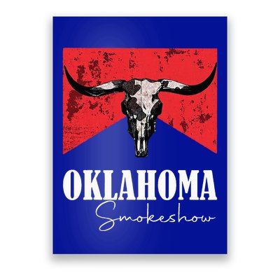 Boho Bull Skull Cow Oklahoma Smokeshow Western Country Poster
