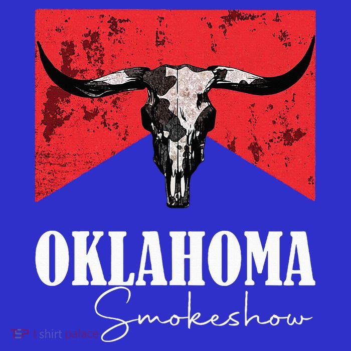Boho Bull Skull Cow Oklahoma Smokeshow Western Country Poster