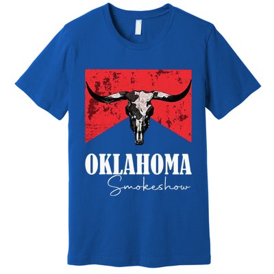 Boho Bull Skull Cow Oklahoma Smokeshow Western Country Premium T-Shirt