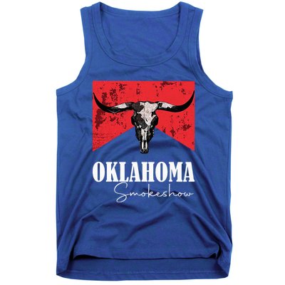 Boho Bull Skull Cow Oklahoma Smokeshow Western Country Tank Top