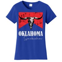 Boho Bull Skull Cow Oklahoma Smokeshow Western Country Women's T-Shirt