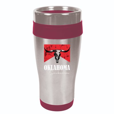 Boho Bull Skull Cow Oklahoma Smokeshow Western Country 16oz Travel Tumbler