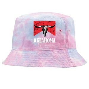 Boho Bull Skull Cow Oklahoma Smokeshow Western Country Tie-Dyed Bucket Hat