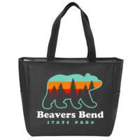 Beavers Bend State Park Camping Hiking Bear Zip Tote Bag