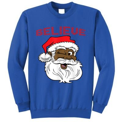 Black Believe Santa Claus Gift Great Gift Fun African American Santa Sweatshirt