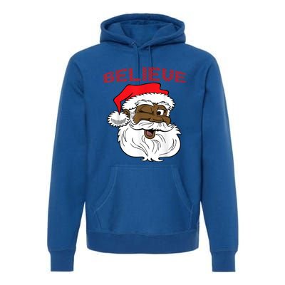 Black Believe Santa Claus Gift Great Gift Fun African American Santa Premium Hoodie