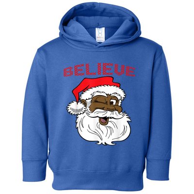 Black Believe Santa Claus Gift Great Gift Fun African American Santa Toddler Hoodie