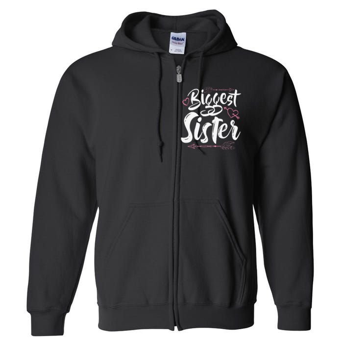 Beautiful Biggest Sister Matching Daughter Gift Full Zip Hoodie