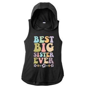  Best Big Sister Ever 's baby announcement idea Ladies PosiCharge Tri-Blend Wicking Draft Hoodie Tank