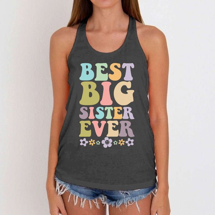  Best Big Sister Ever 's baby announcement idea Women's Knotted Racerback Tank