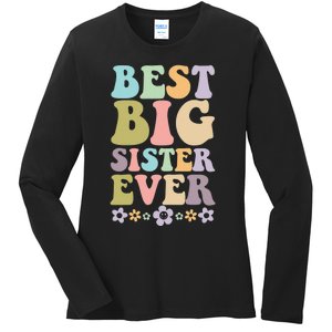  Best Big Sister Ever 's baby announcement idea Ladies Long Sleeve Shirt