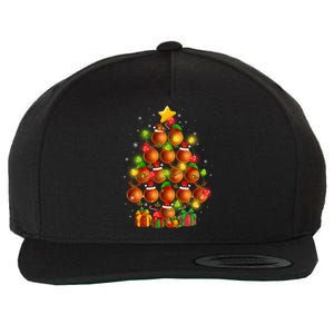 Basketball Balls Santa Claus And Elf Hat Christmas Tree Lights Gift Wool Snapback Cap