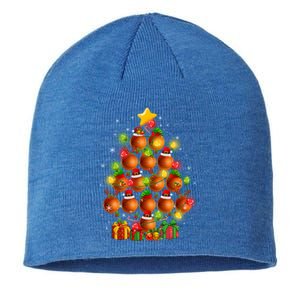 Basketball Balls Santa Claus And Elf Hat Christmas Tree Lights Gift Sustainable Beanie