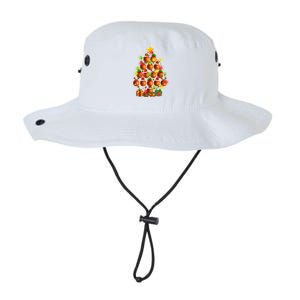 Basketball Balls Santa Claus And Elf Hat Christmas Tree Lights Gift Legacy Cool Fit Booney Bucket Hat