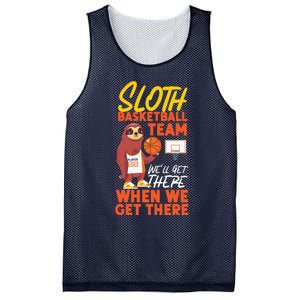 Basketball Bball Sloth Sloth Basketball Team WeLl Get There Mesh Reversible Basketball Jersey Tank