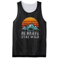 Be Brave Stay Wild Outdoors Adventure Hiking Mesh Reversible Basketball Jersey Tank