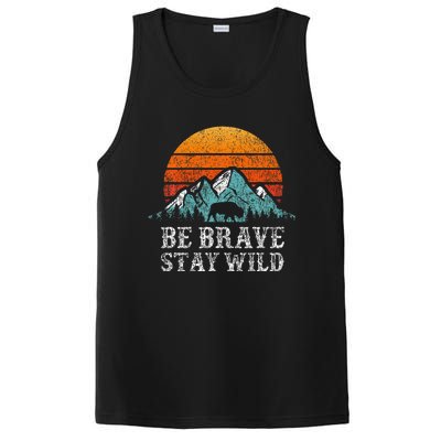 Be Brave Stay Wild Outdoors Adventure Hiking PosiCharge Competitor Tank