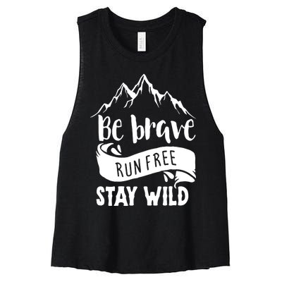 Be Brave Stay Wild Family Love Women's Racerback Cropped Tank