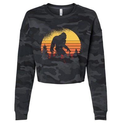 Bigfoot Believer Silhouette Sasquatch Cropped Pullover Crew