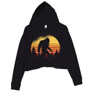 Bigfoot Believer Silhouette Sasquatch Crop Fleece Hoodie