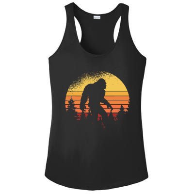 Bigfoot Believer Silhouette Sasquatch Ladies PosiCharge Competitor Racerback Tank