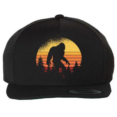 Bigfoot Believer Silhouette Sasquatch Wool Snapback Cap