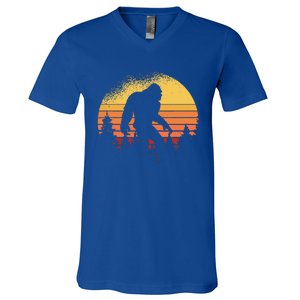 Bigfoot Believer Silhouette Sasquatch V-Neck T-Shirt