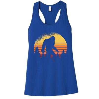 Bigfoot Believer Silhouette Sasquatch Women's Racerback Tank