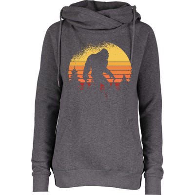 Bigfoot Believer Silhouette Sasquatch Womens Funnel Neck Pullover Hood