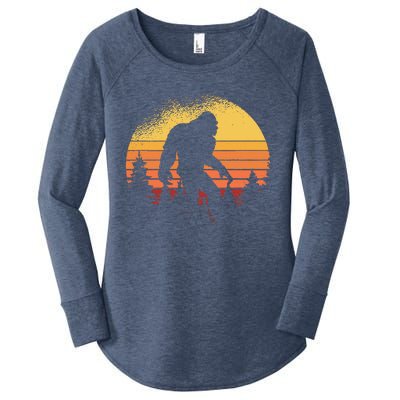 Bigfoot Believer Silhouette Sasquatch Women's Perfect Tri Tunic Long Sleeve Shirt